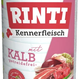 Sparpaket 6 x 400 g Rinti Kennerfleisch mit Kalb Hunde Nassfutter Direkt Vom Hersteller